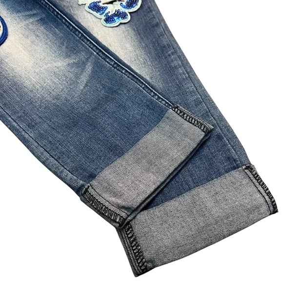 Indigo Rein Cropped Jeans Size 7 - Picture 6 of 8